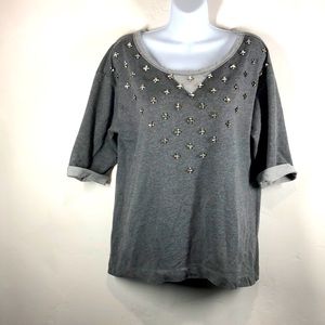 Glitterscape gray sparkle sweatshirt size medium